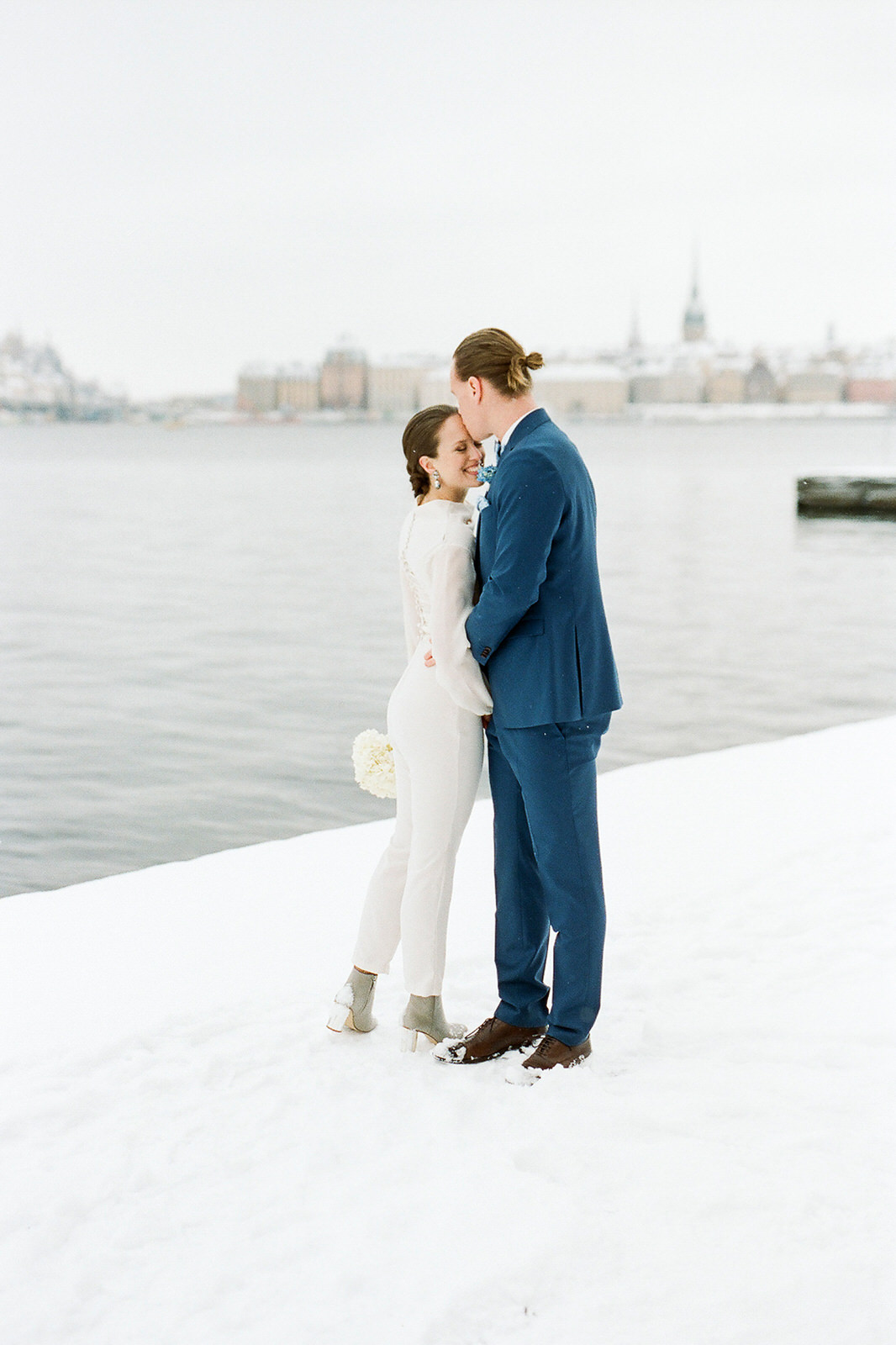 Bröllopsbilder Stockholm vinter