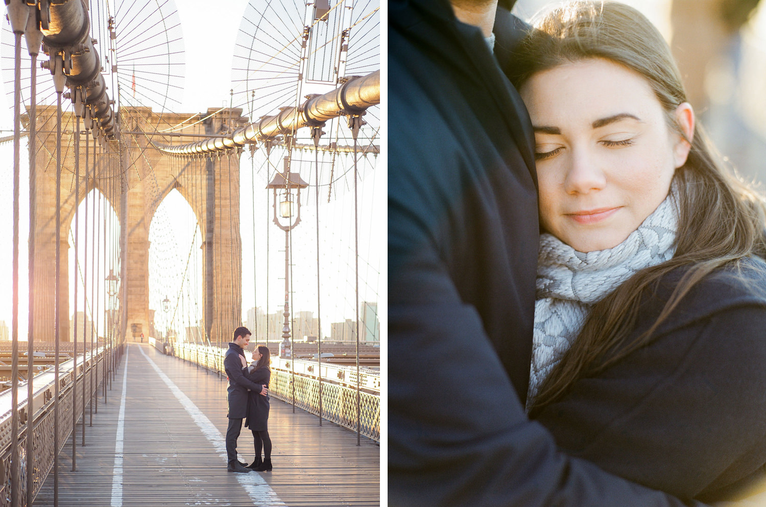New York parfotografering Brooklyn Bridge